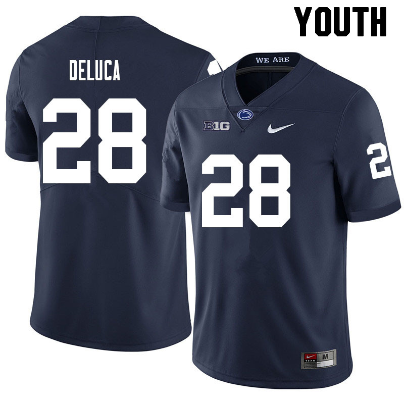 NCAA Nike Youth Penn State Nittany Lions Dominic DeLuca #28 College Football Authentic Navy Stitched Jersey VWX4298JT